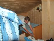 Zuerst das Leintuch ...