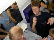 Beim gemeinsamen Z&auml;hneputzen