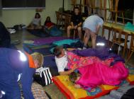 Die Tische waren bereits auf die Seite ger&auml;umt.