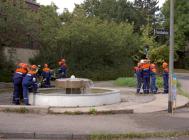 ETP, Stromaggregat und Lichtmast.